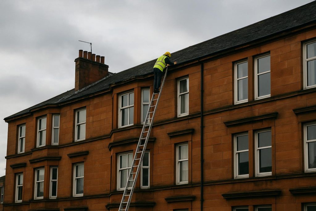 Traditional Glasgow tenement where a communal repair may affect an individual rental property